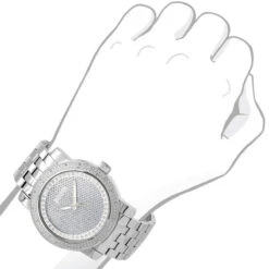 Oversized JoJino Men's Diamond Watch 0.25ctw Iced Out Silver Dial -Jewelry Sales Store watches oversized jojino mens diamond watch 025ctw iced out silver dial 968783 bod