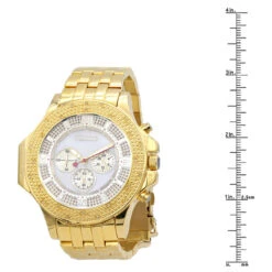Yellow JoJino Chronograph Large Men's Diamond Watch 0.25ct White MOP Dial & Subdials -Jewelry Sales Store watches yellow jojino chronograph large mens diamond watch 025ct white mop dial subdials 968741 ruler
