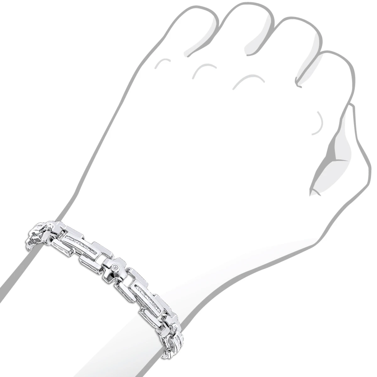 14K Yellow Gold Men's Diamond Bracelet 1.95ct 9 14K Yellow Gold Men's Diamond Bracelet 1.95ct - Image 9